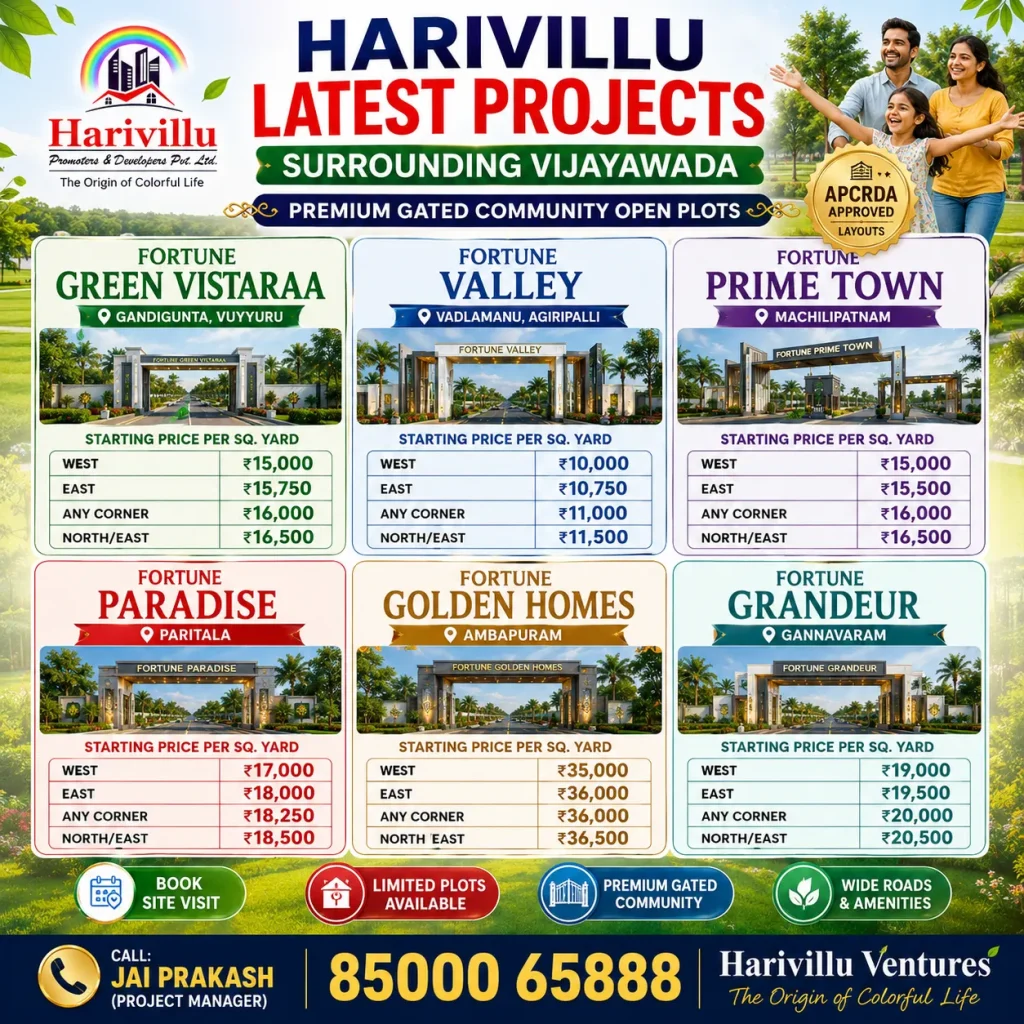 Harivillu Ventures Projects & Prices Latest